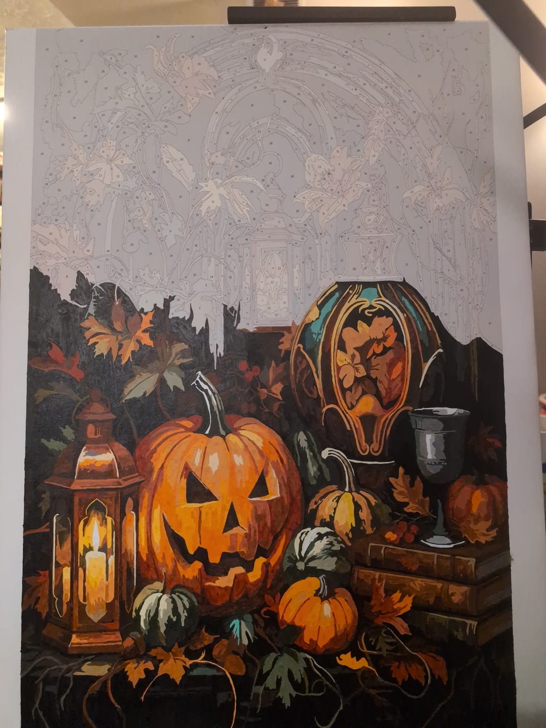 Customer photo review of Halloween Potion Pumpkin Scene (Paint by Numbers)