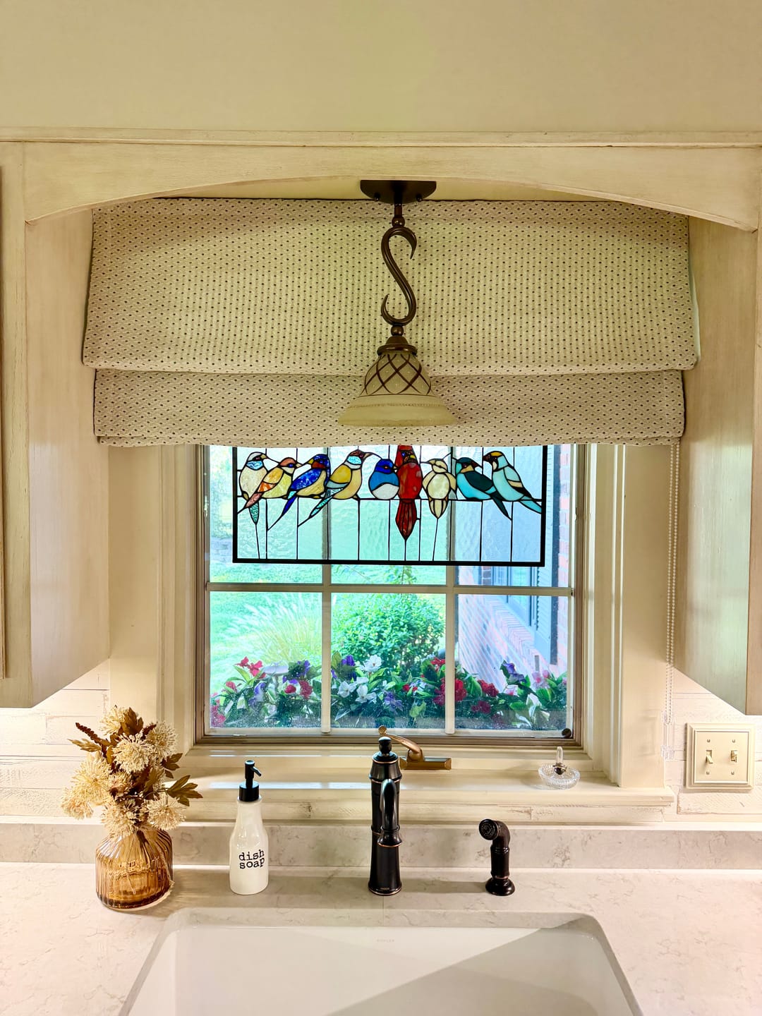 Customer photo review of Motti Stripe Roman Shade