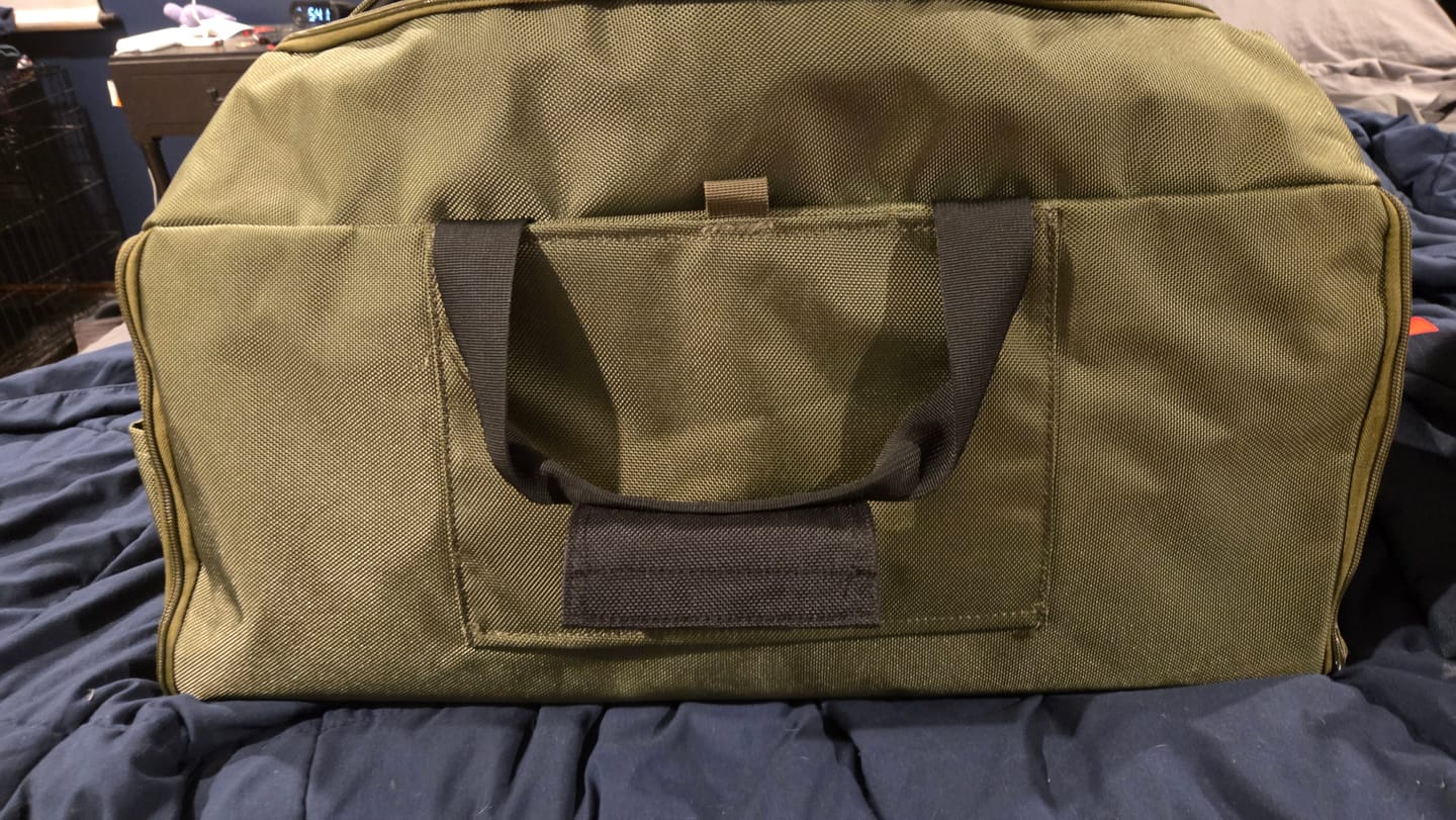 Customer photo review of Olive – Garment Duffel