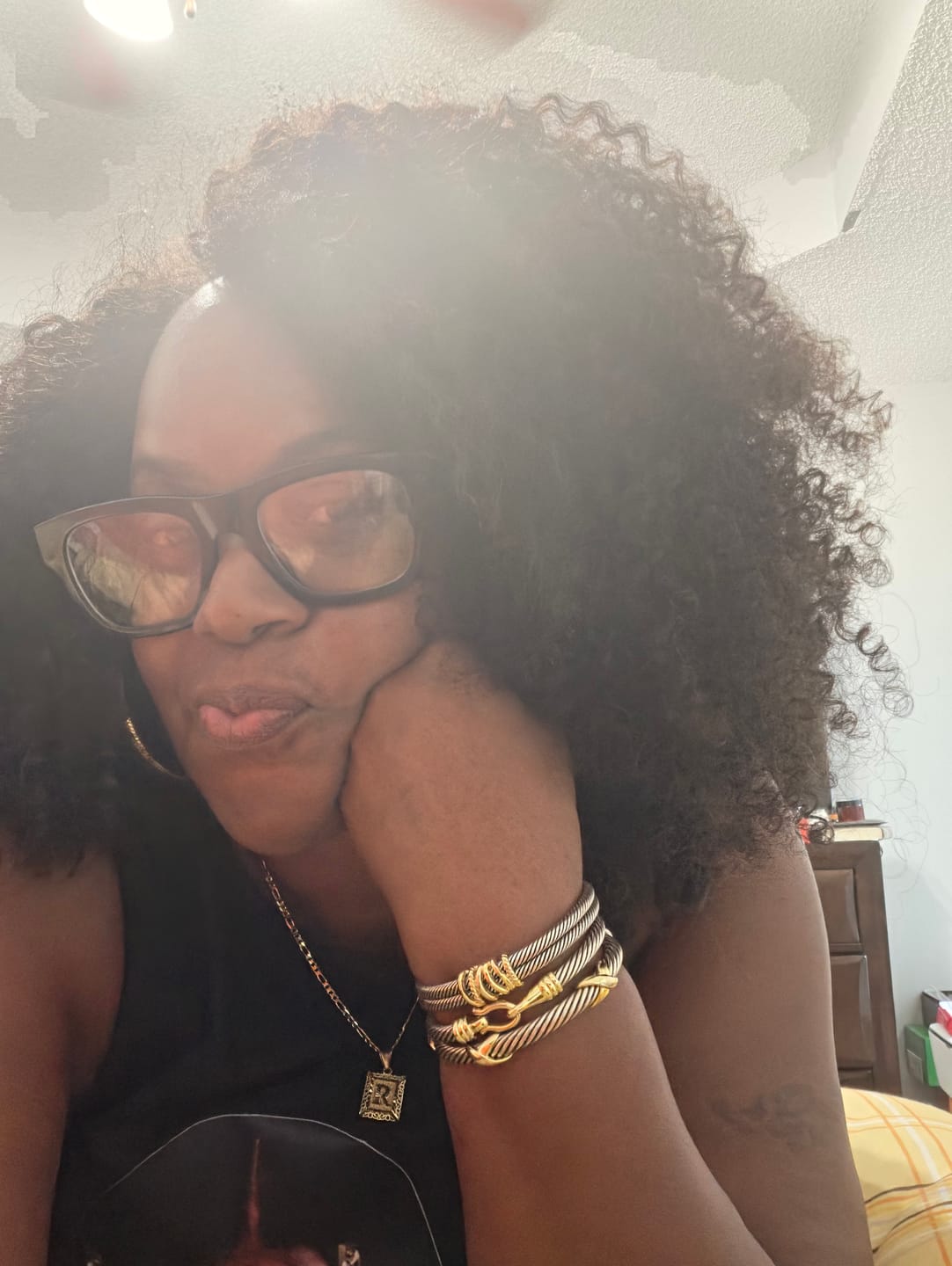 Customer photo review of Ywigs Burmese Water Curly Human Crochet Hair