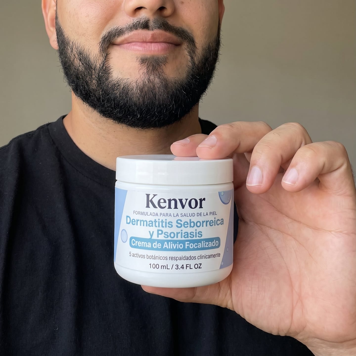 Customer photo review of Crema Reparadora Para Barba