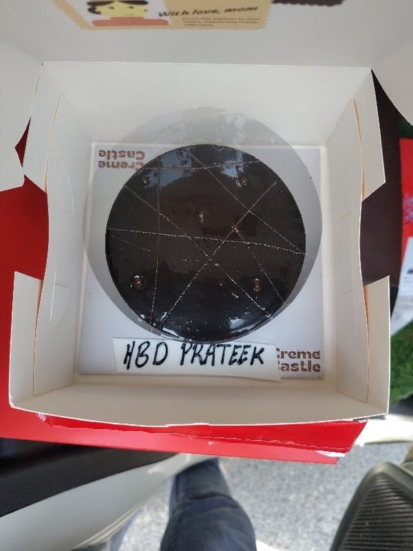Customer photo review of Sugar Free Chocolate Mousse Cake