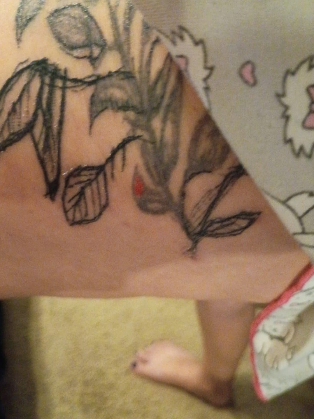 Customer photo review of Tattoo Kit - Neebol Wireless Tattoo Gun Kit for Beginner A10 & 67M