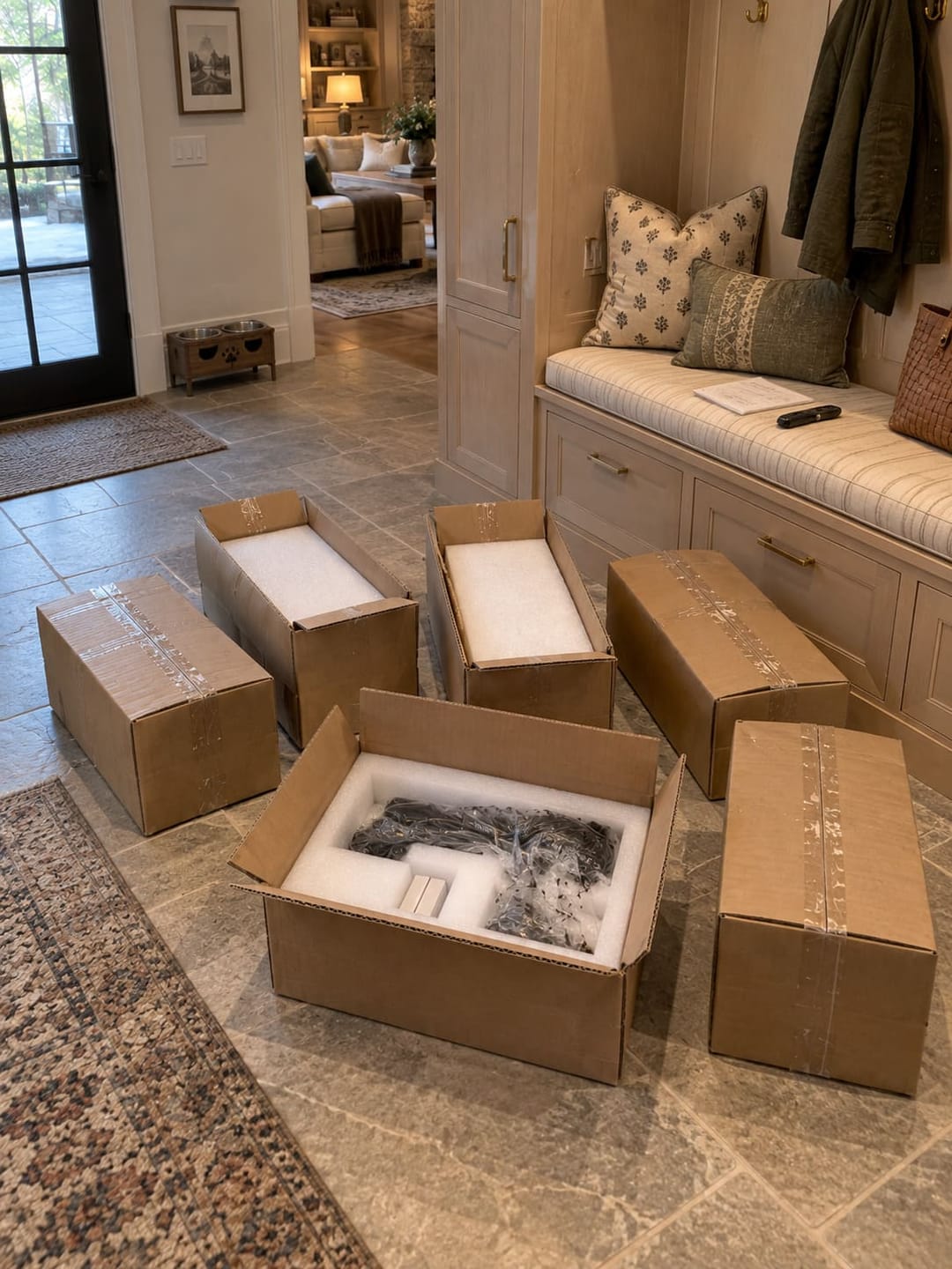 Customer photo review of Aurelian Cabinet Picture Light