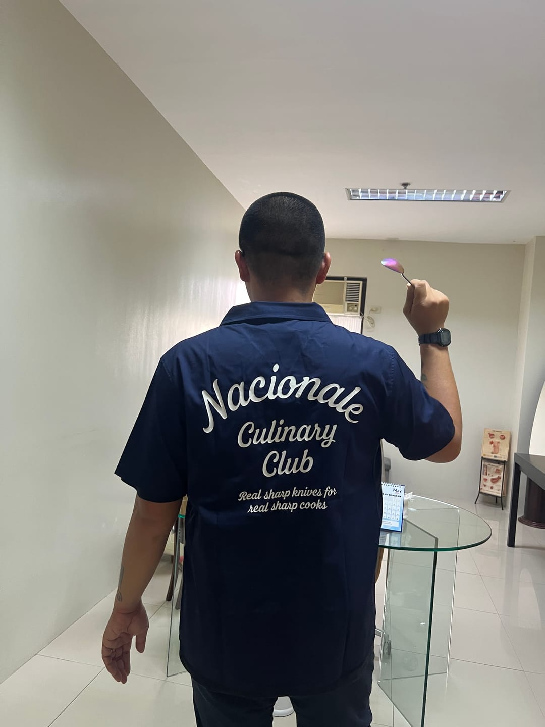 Customer photo review of Navy Nacionale Bladeworks Cook's Shirt