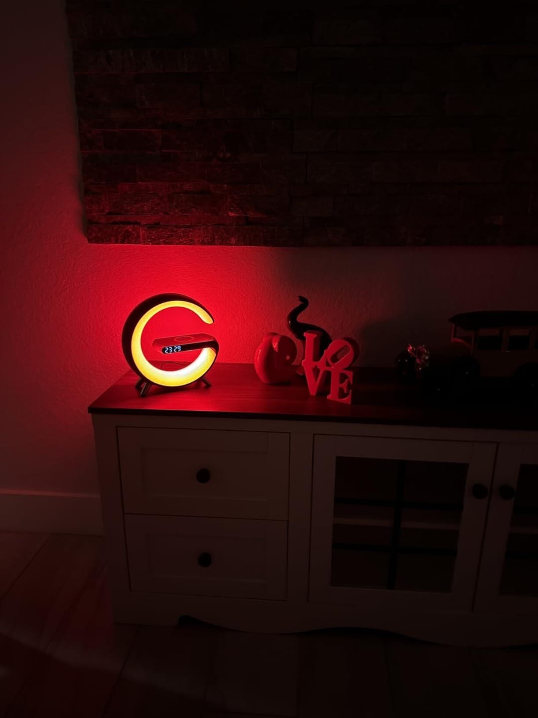 Customer photo review of Lumina Living G-Shaped Smart Lamp & Charger