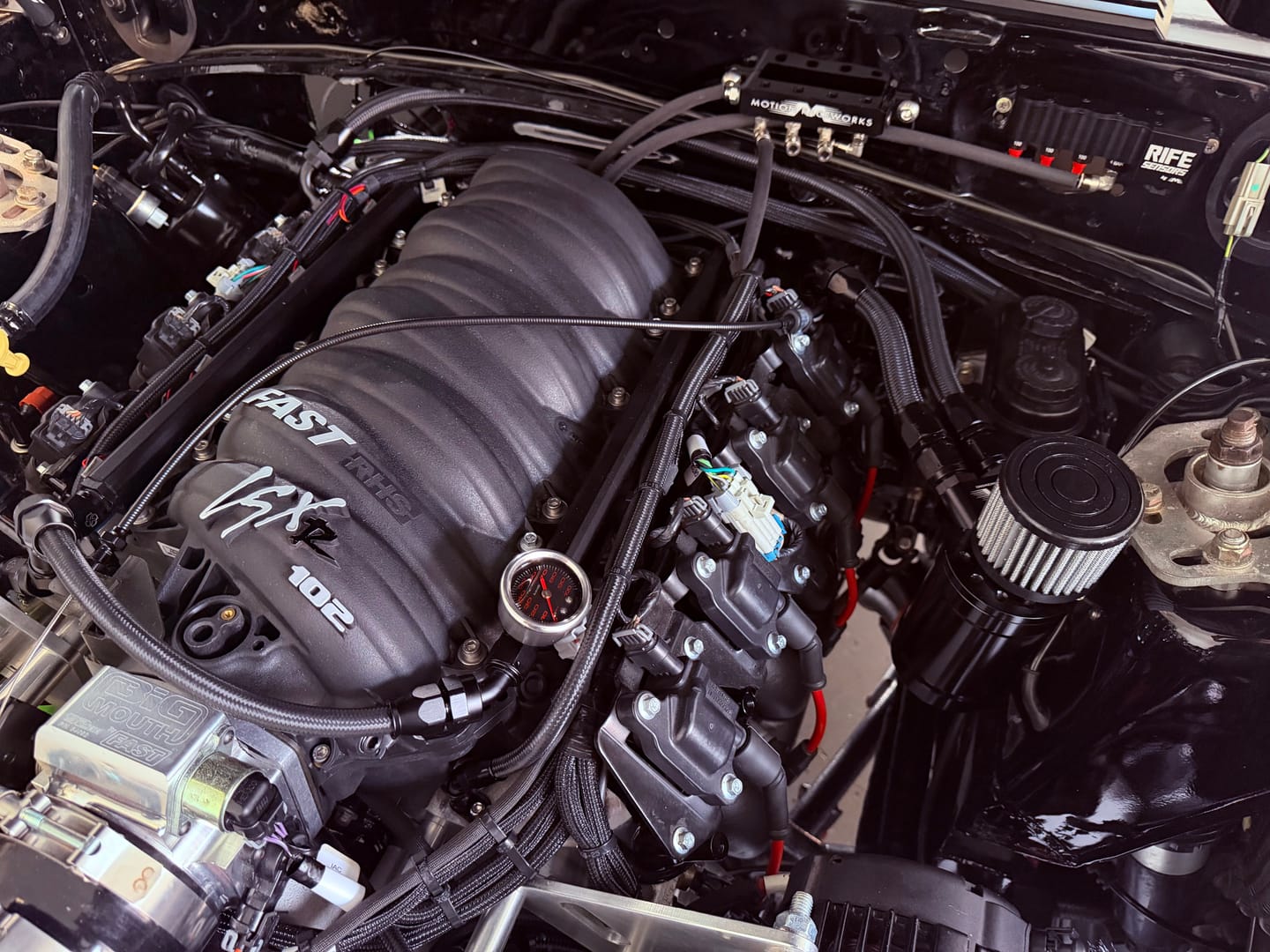 Customer photo review of Top Loader Billet Internally Baffled Oil Catch Can (Dual 10AN Port)
