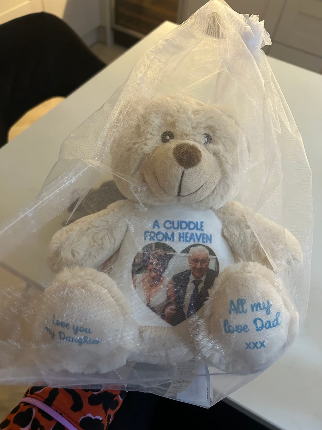 Customer photo review of Design a Personalised Teddy Bear – Add Your Photo, Name or Message