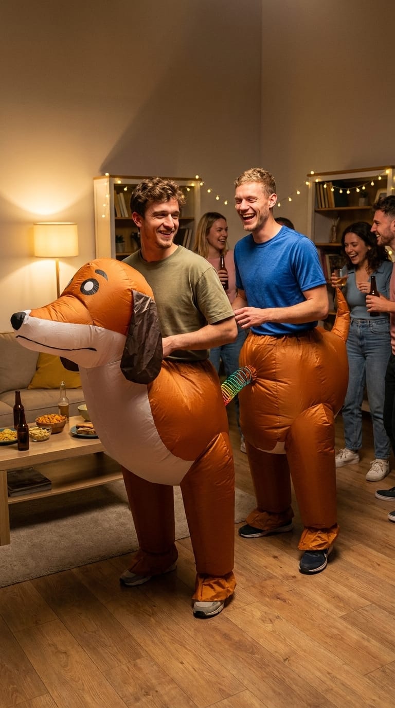 Customer photo review of Inflatable Spring Dog Costume
