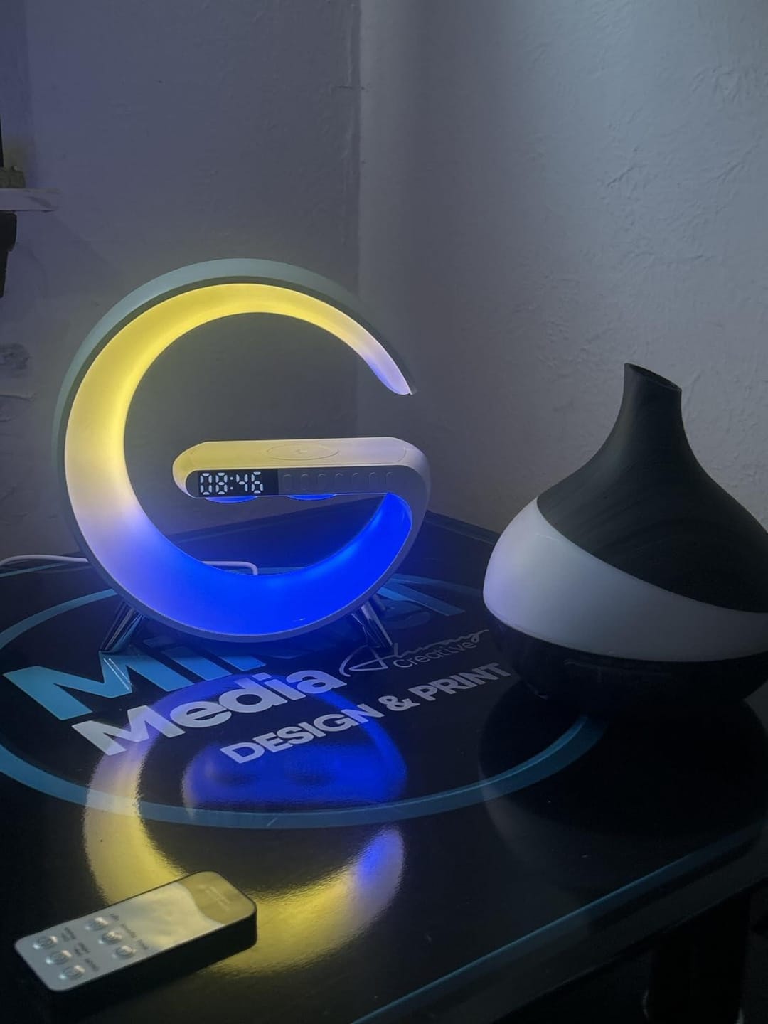 Customer photo review of Lumina Living G-Shaped Smart Lamp & Charger