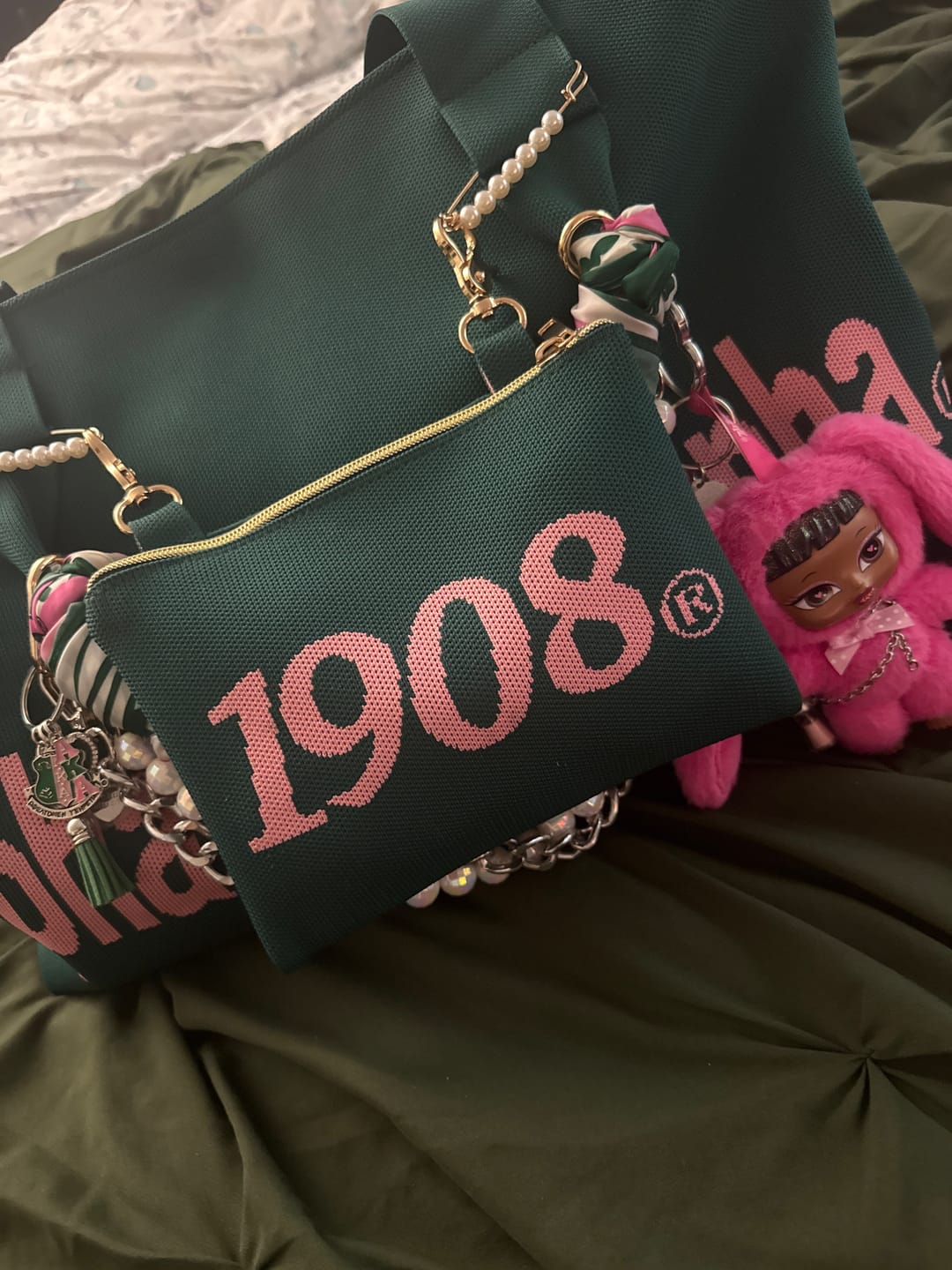 Customer photo review of "PRE-ORDER" Bag-Alpha Kappa Alpha Knit Tote