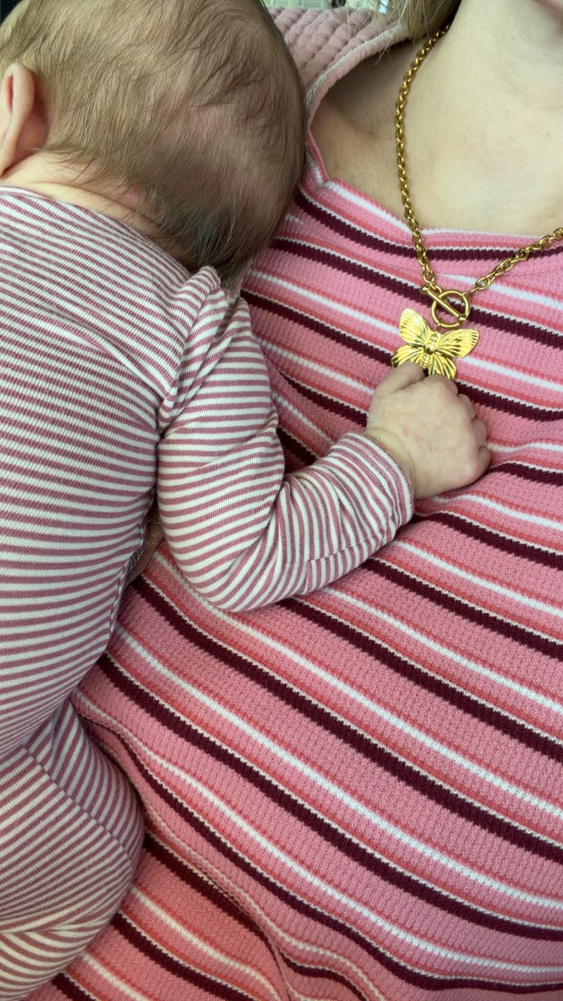 Customer photo review of Flutterby Toggle Necklace