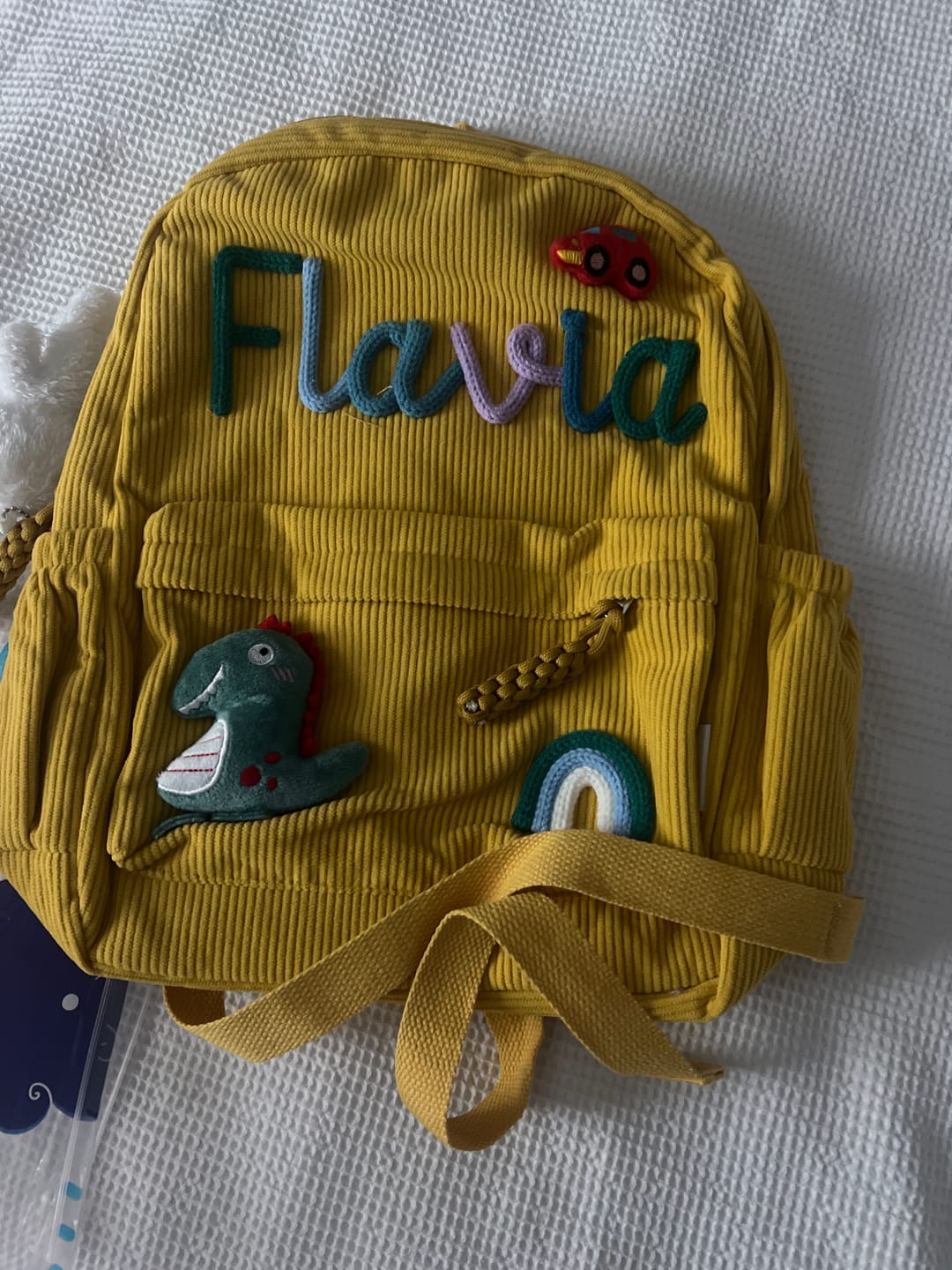 Customer photo review of K&C - Personalized Knitted Backpack