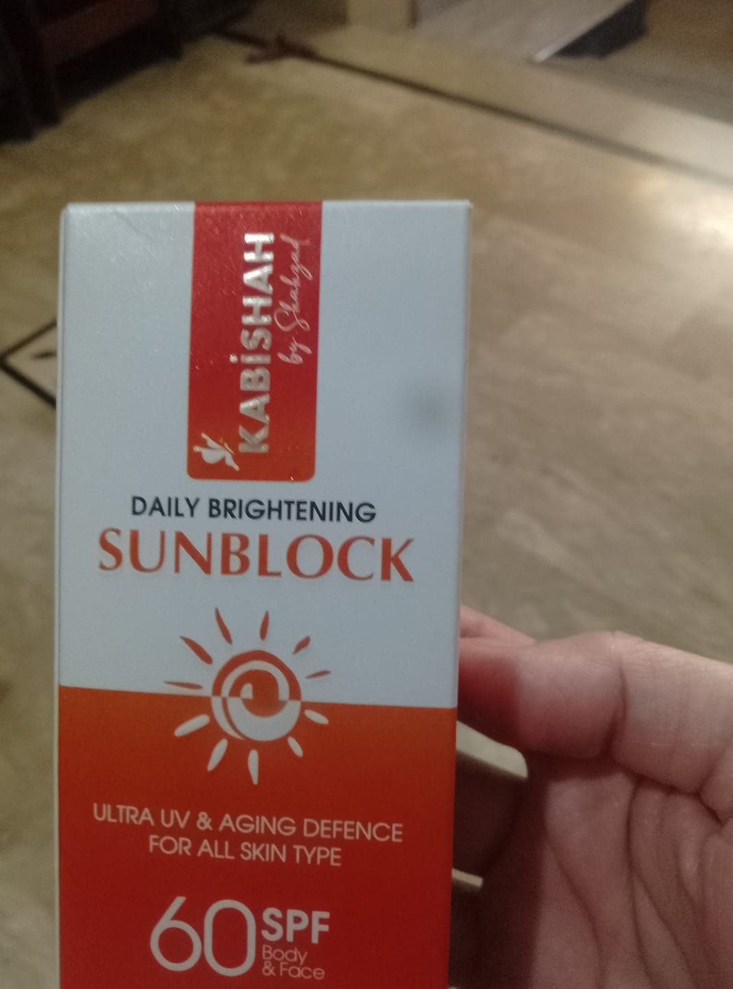 Customer photo review of LuminaGuard Daily Brightening Sunblock Double Pack Bundle