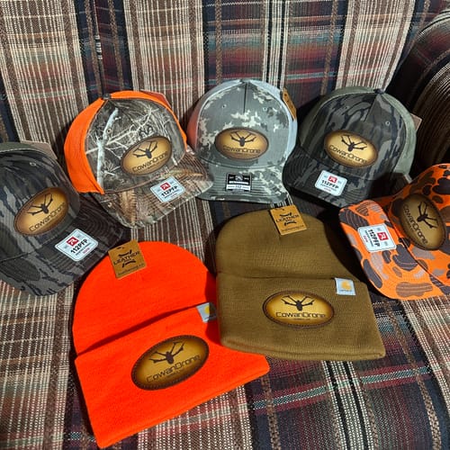 Customer photo review of Custom Carhartt Beanies Leather Patch Laser Engraved