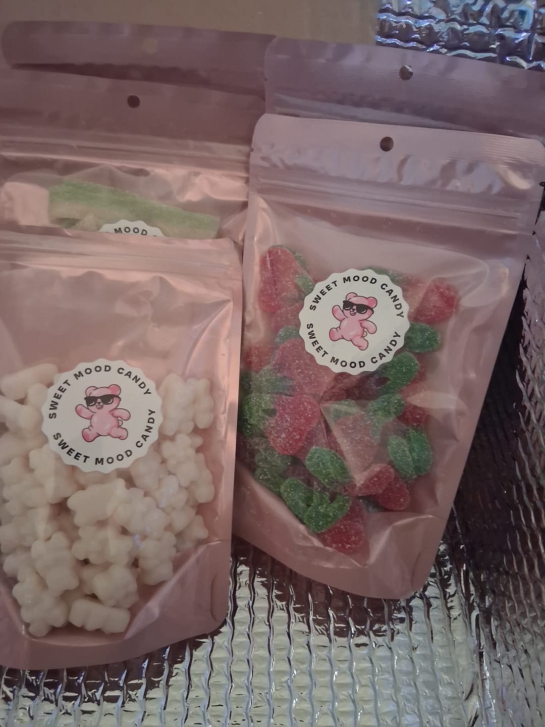 Customer photo review of Just Enough - Strawberry Banana Gummy Bears