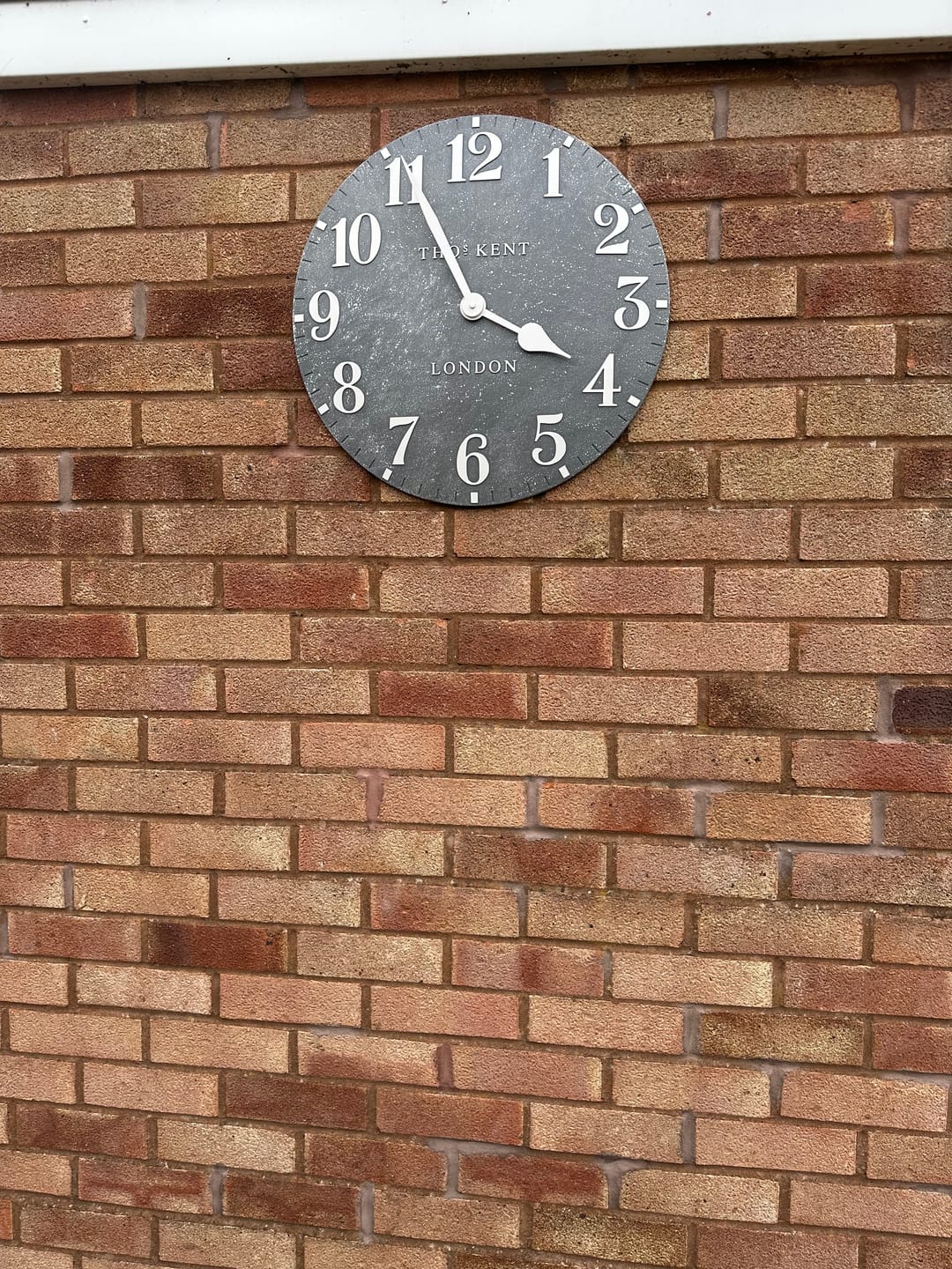 Customer photo review of Thomas Kent London. Arabic Outdoor Wall Cement Clock 20" (51cm)