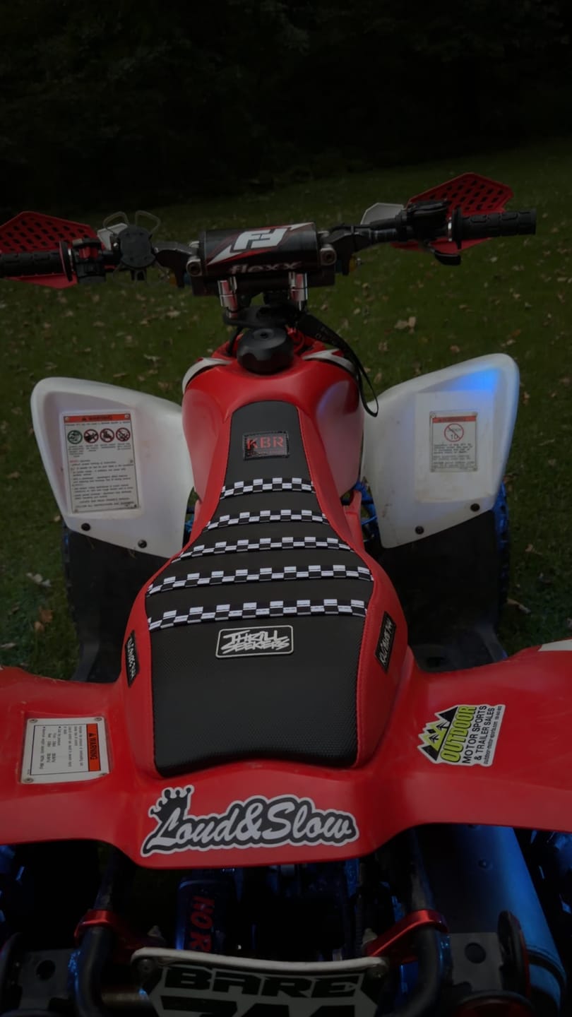Customer photo review of Custom Seat Cover: 2020 Honda TRX90