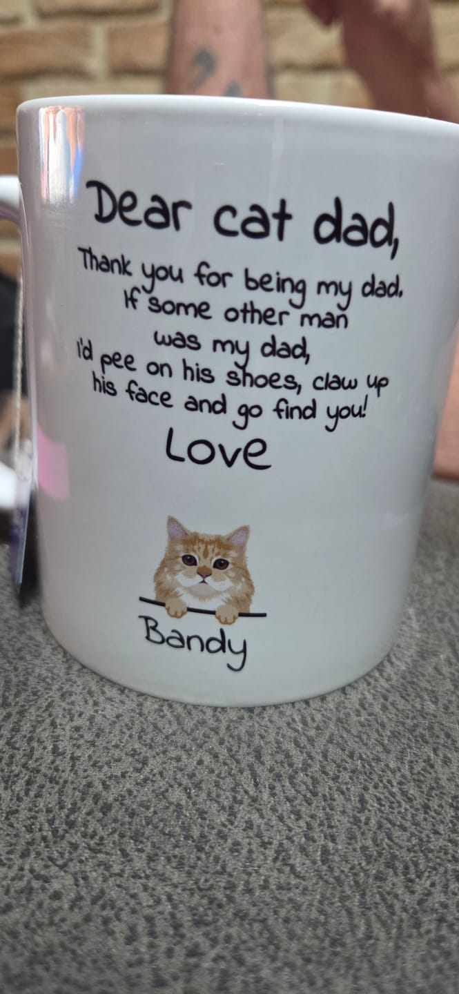 Customer photo review of Personalised Mug With Dog or Cat - Dear Pet Parent