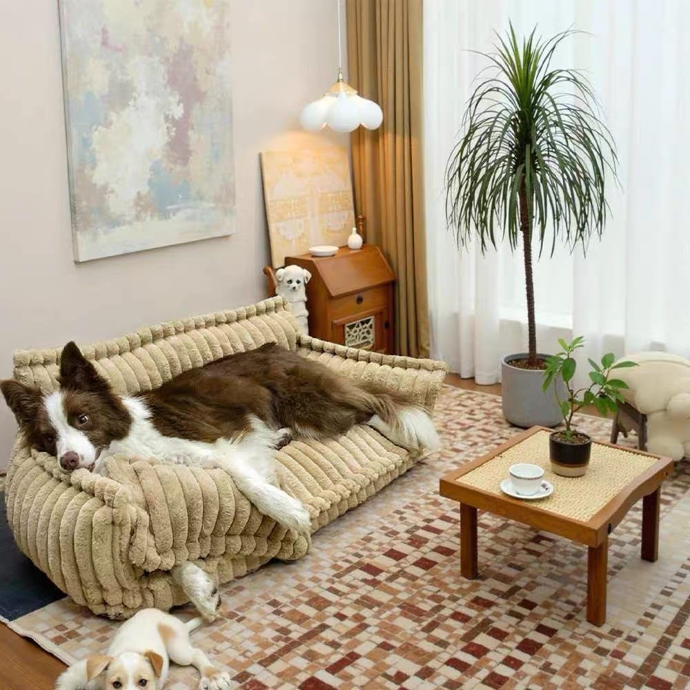 Customer photo review of Large Washable Fluffy Orthopedic Soft Dog Pillow Dog Sofa Bed-Snoozy Dream