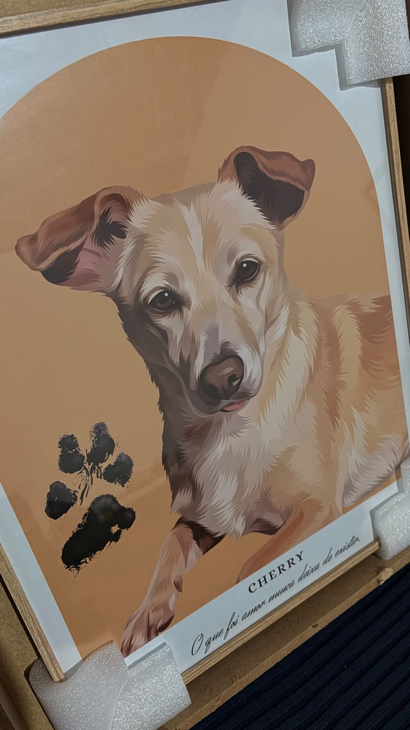 Customer photo review of Quadro Janela do Amor - Com seus pets