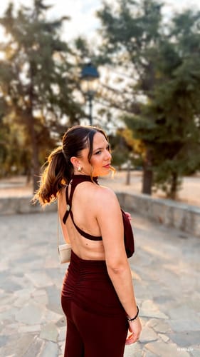 Customer photo review of Μάξι φόρεμα Σατέν
