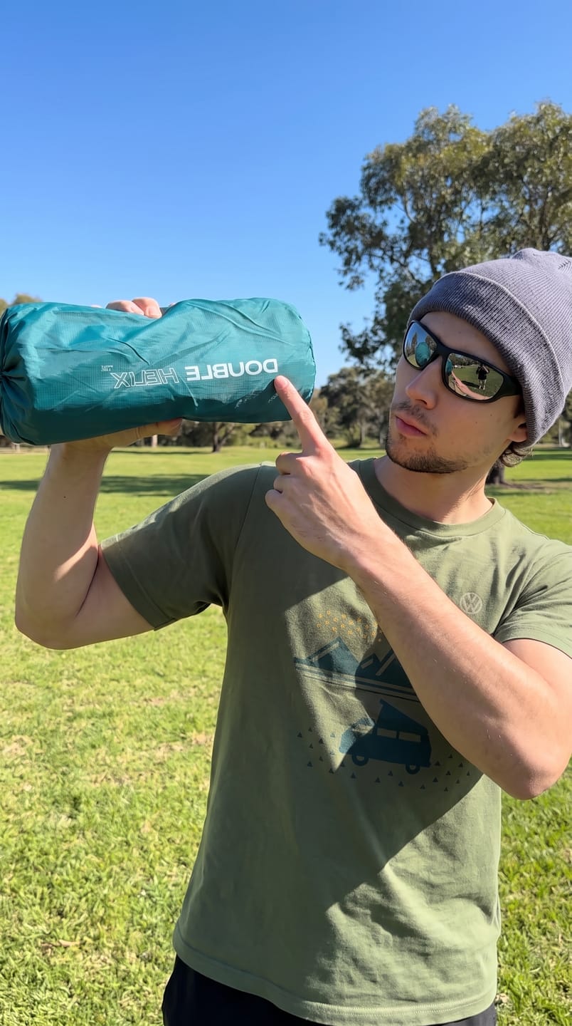 Customer photo review of Double Helix Sleeping Pad