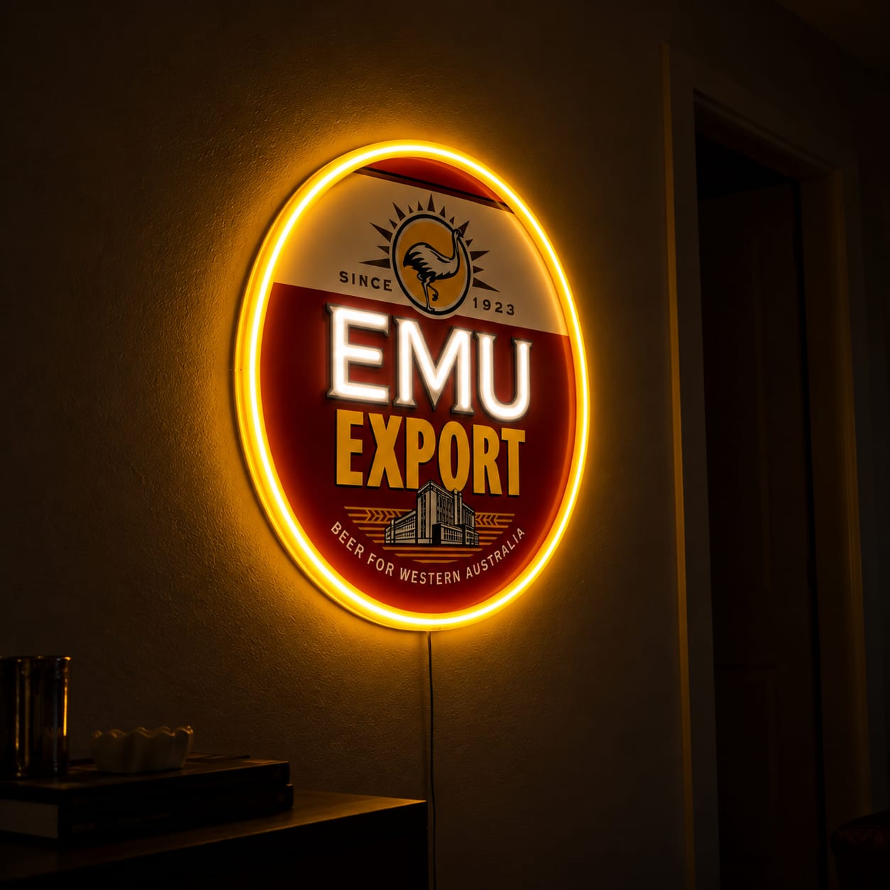 Customer photo review of Emu Export Neon Sign