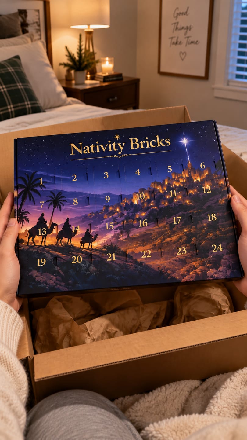 Customer photo review of Advent Calendar Nativity Scene