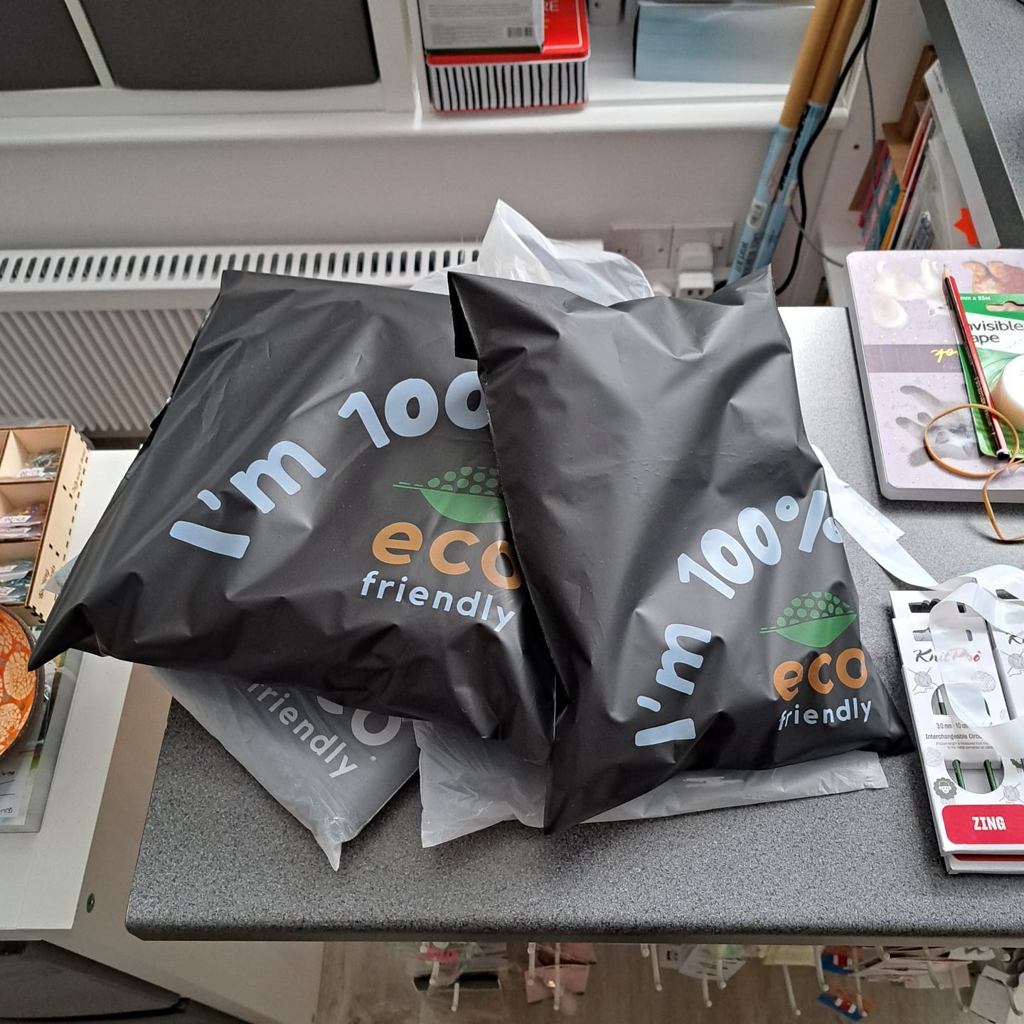 Customer photo review of Compostable Mailing Bags