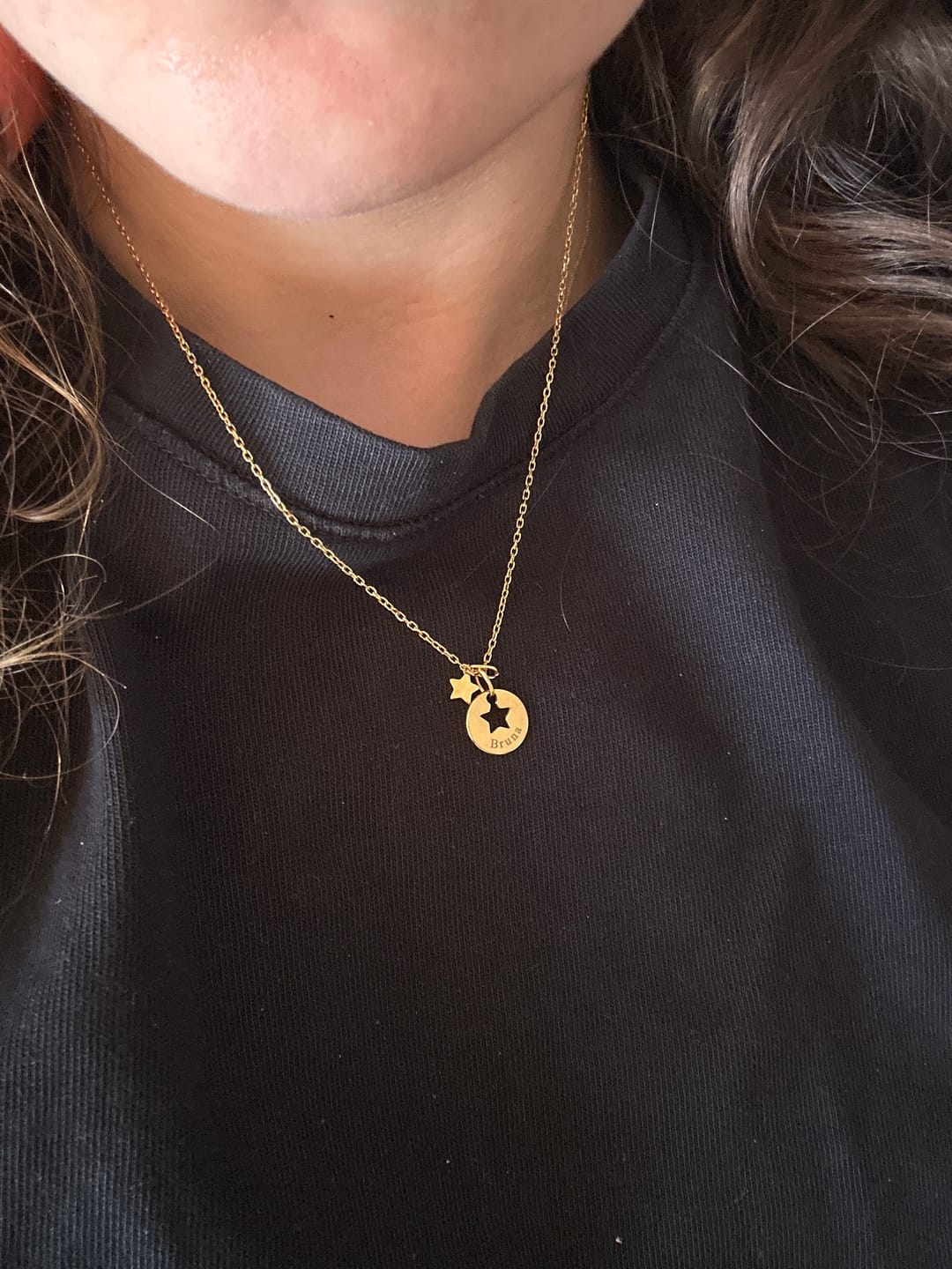 Customer photo review of Collar Celeste - Personalizado