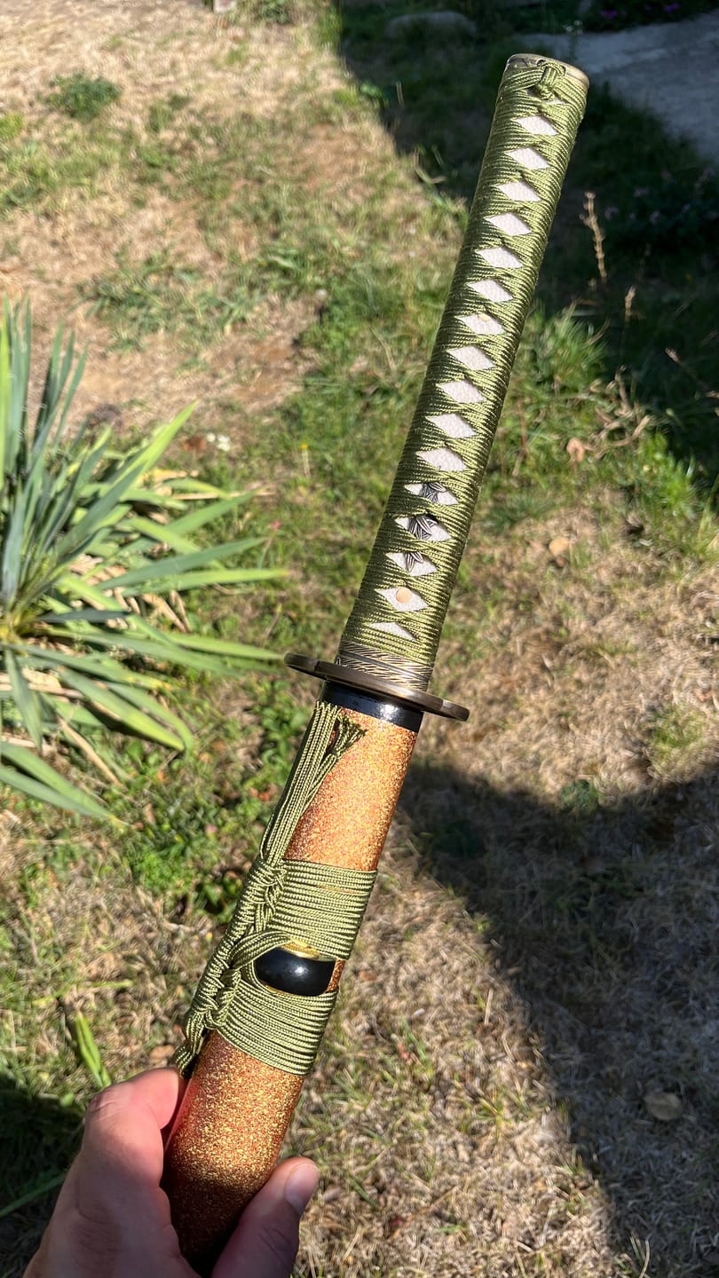 Customer photo review of The Fukyo Katana Spring Steel Double Bohi Razor Sharp