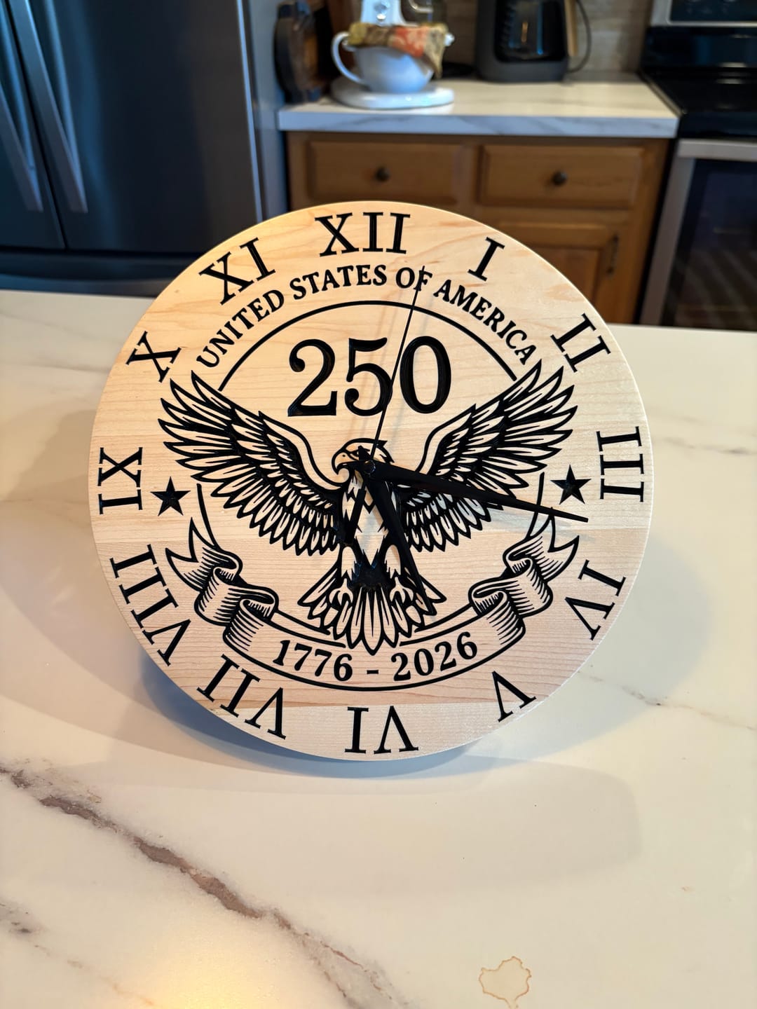 Customer photo review of Custom Wall Clock CNC Kit