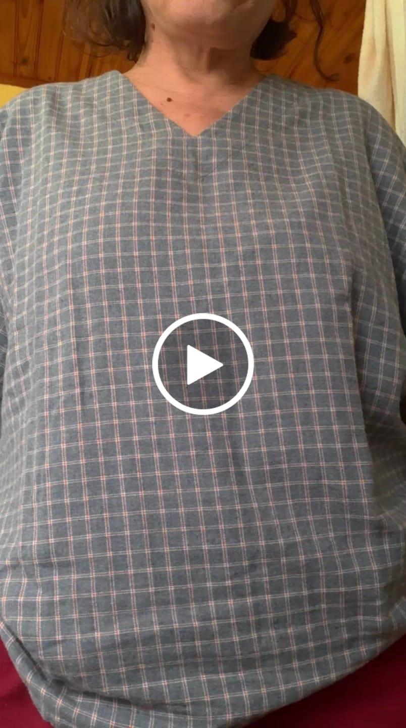 Customer video review of Blouse  Mina – Flanelle tartan de coton acidulé