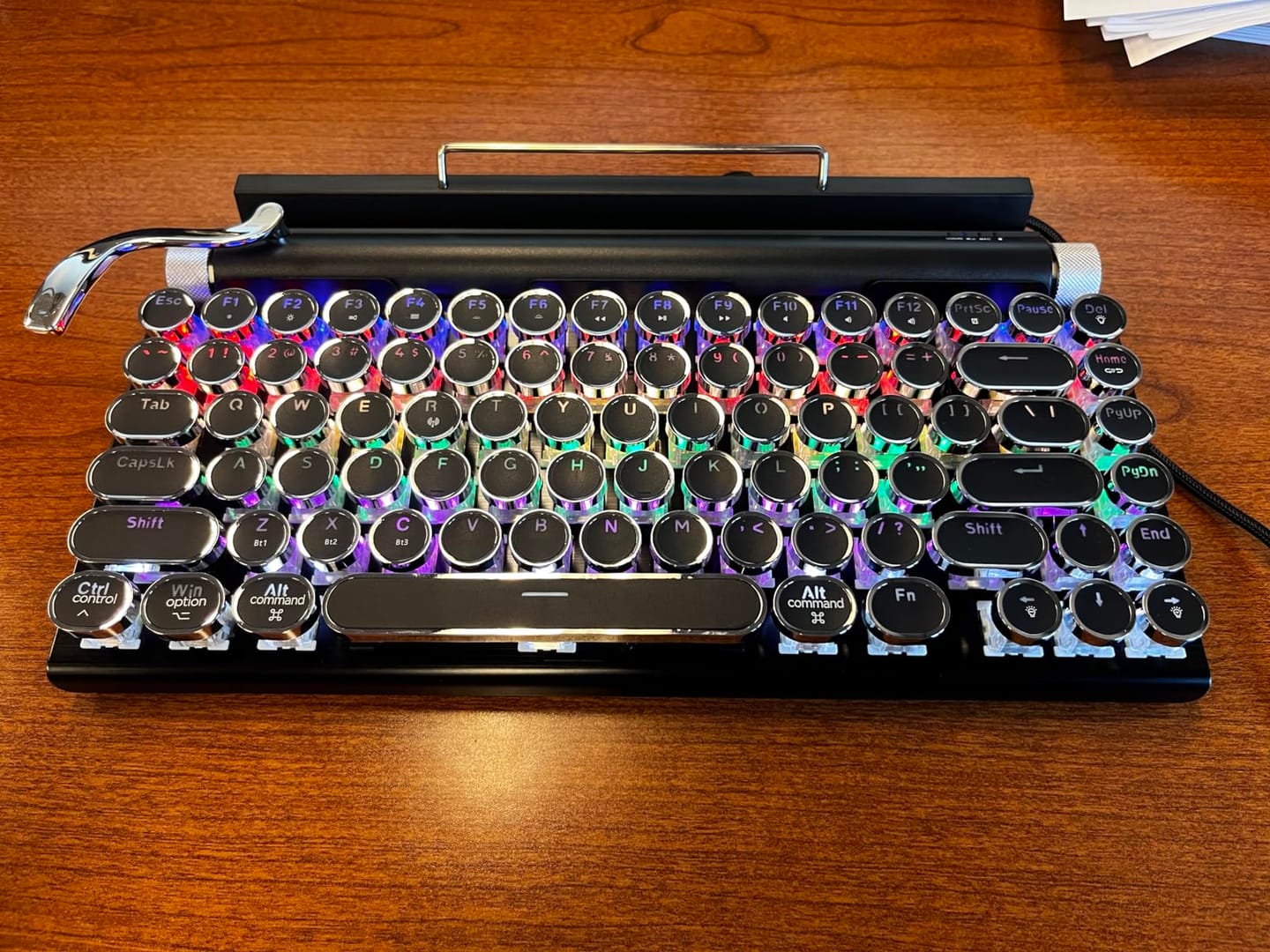 Customer photo review of TW1867 Retro typewriter keyboard black