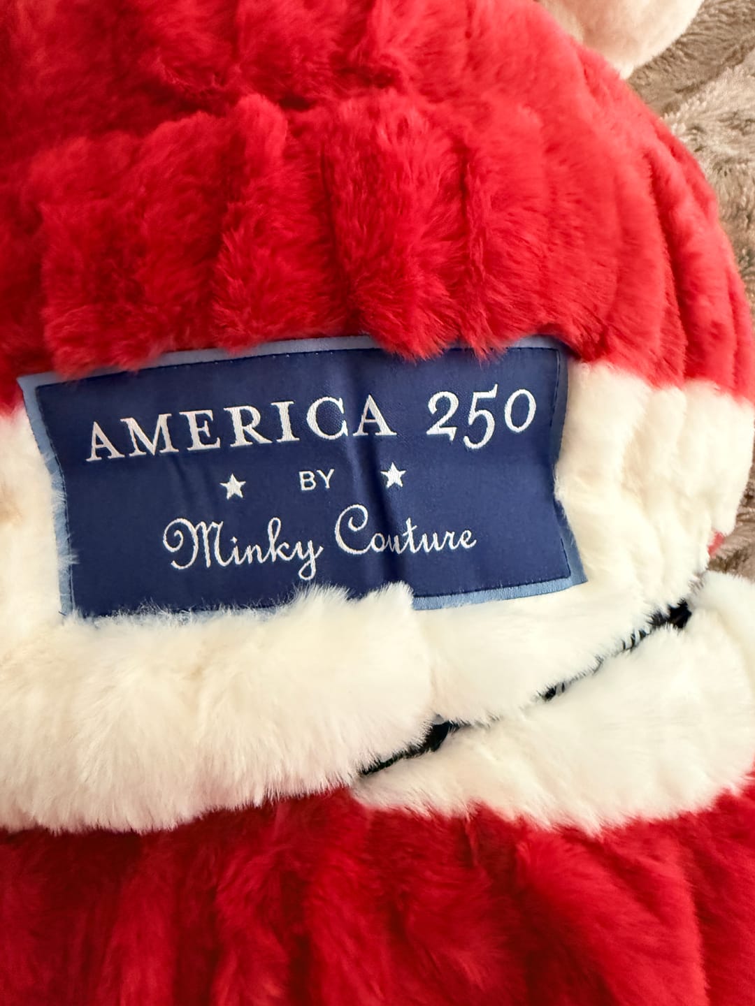 Customer photo review of Hugs Flag Blanket