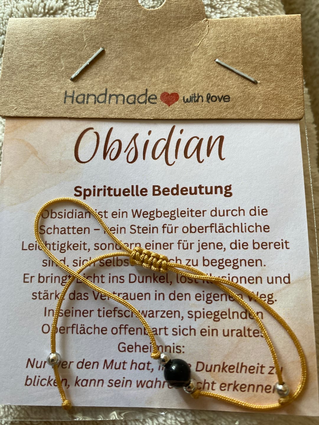 Customer photo review of Obsidian Armband - Naturband