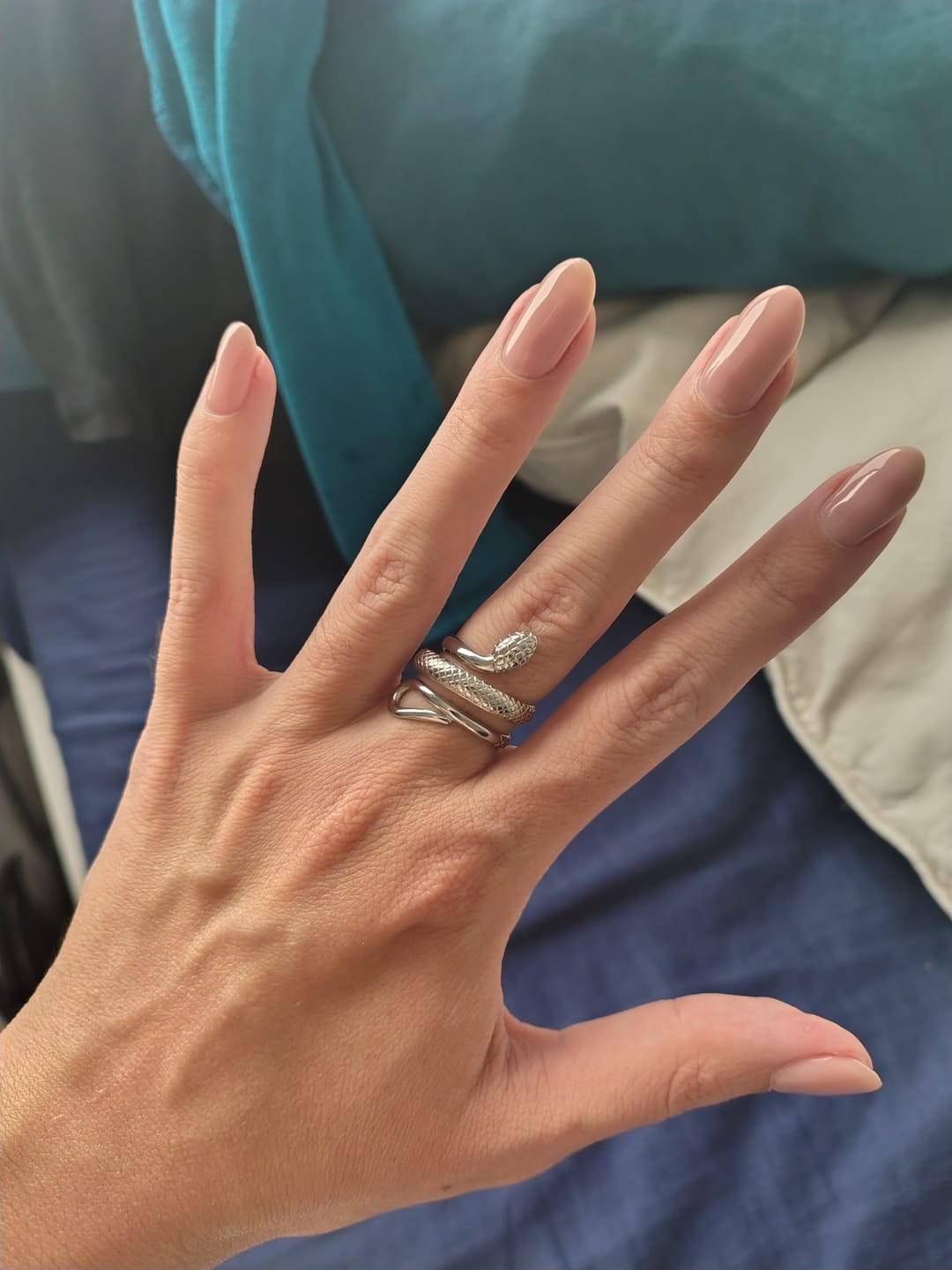 Customer photo review of Anillo Ajustable Neuss Plata