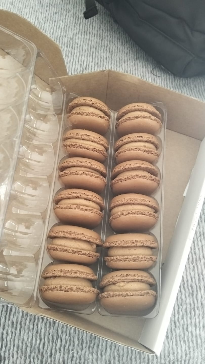 Customer photo review of Salted Caramel Macarons (6, 12 or 24)