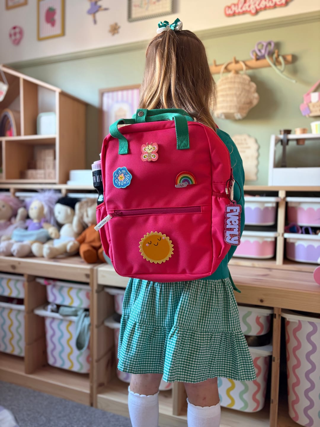 Customer photo review of Patchel | Kids' Backpack with Swappable Patches
