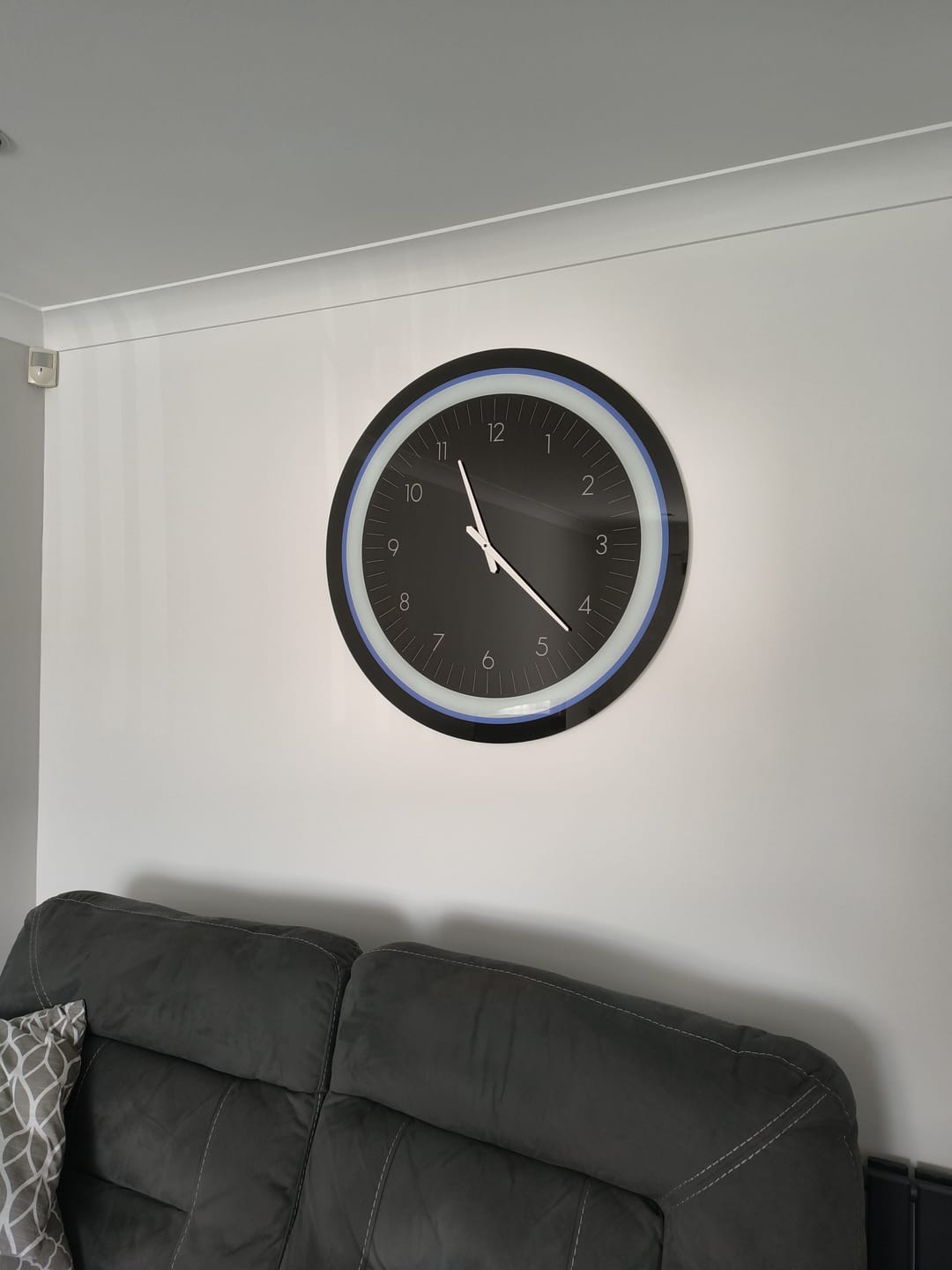 Customer photo review of Sapphire Touch II - Glass Wall Clock