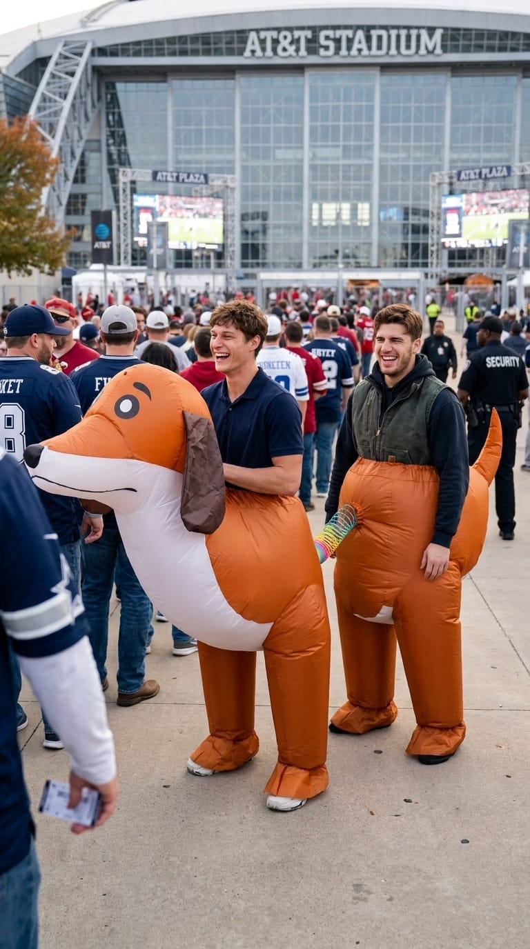 Customer photo review of Inflatable Spring Dog Costume