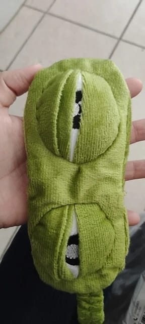 Customer photo review of Froggy's Ribbit Sleep Mask