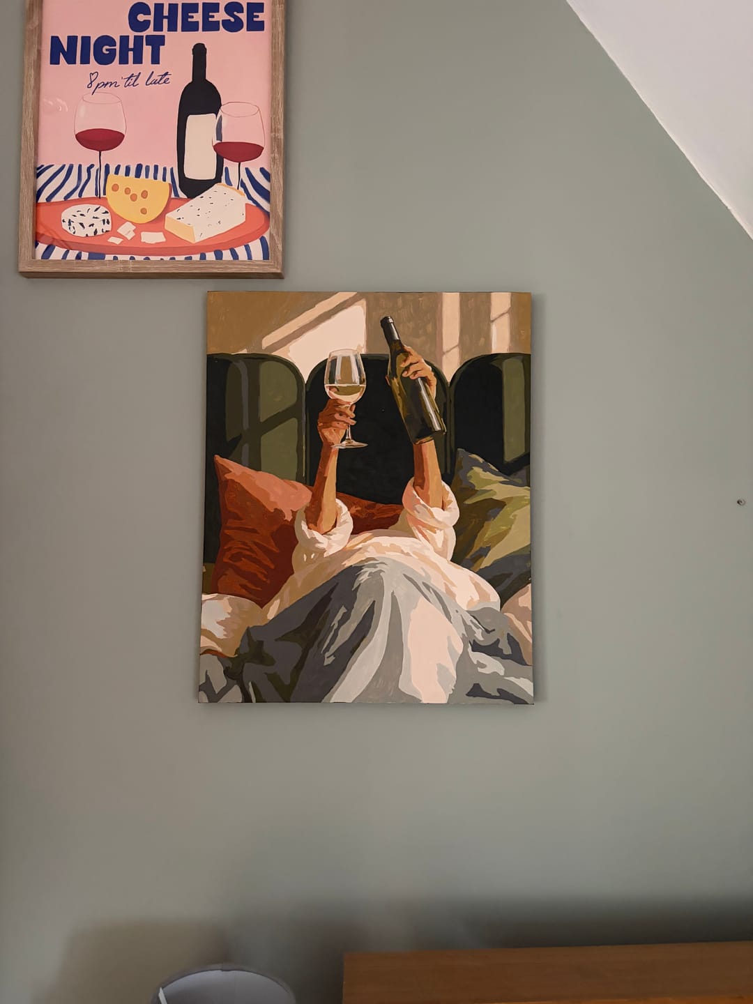 Customer photo review of Wine in Bed | Paint by Number