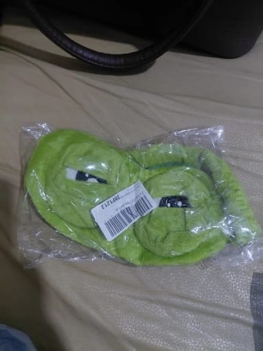 Customer photo review of Froggy's Ribbit Sleep Mask
