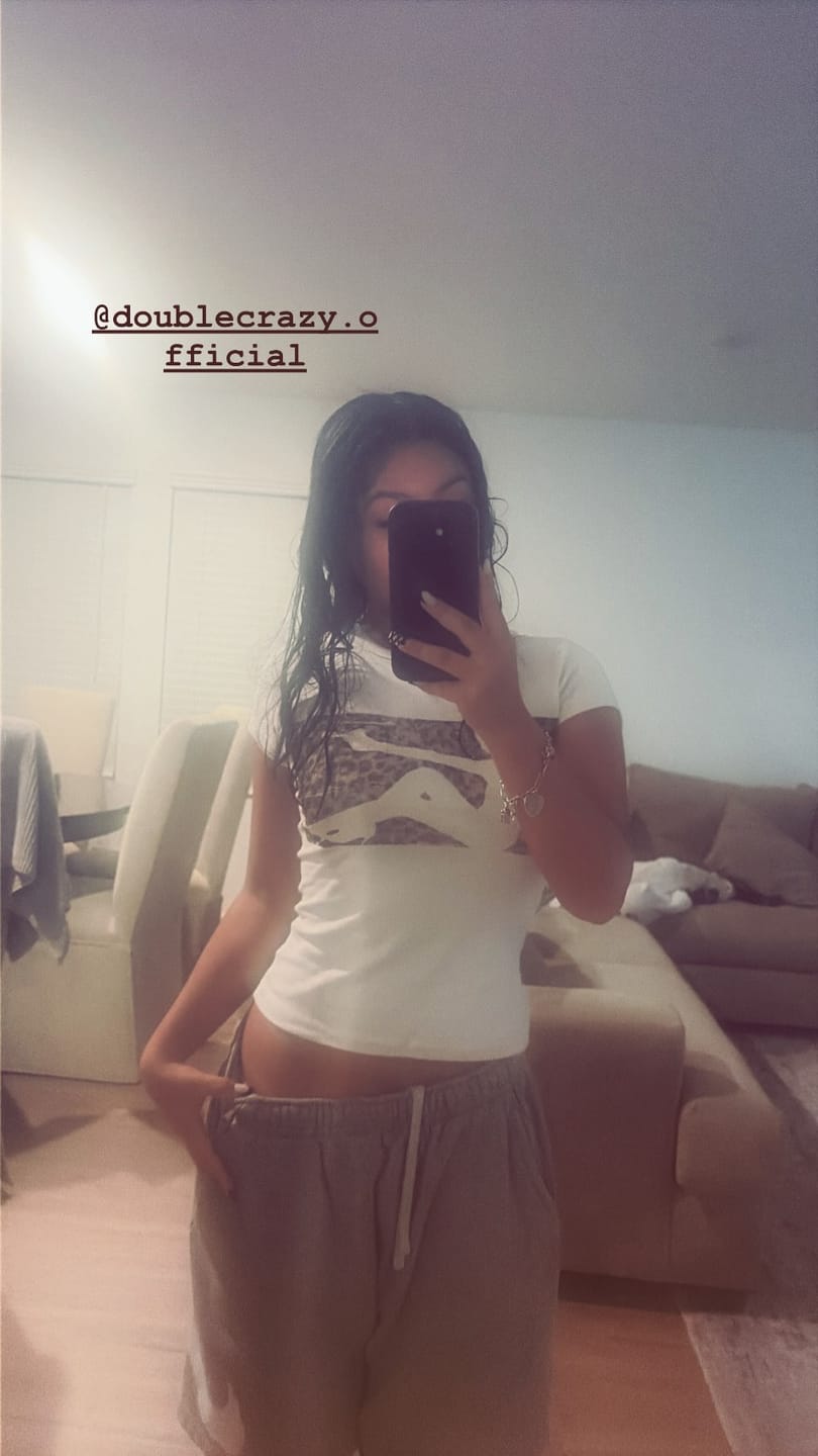 Customer photo review of Leopard Silhouette Baby Tee-568