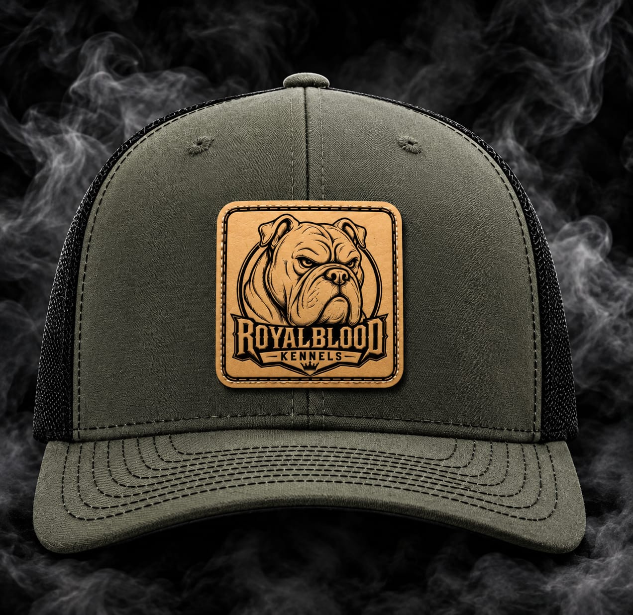 Customer photo review of Premium Custom Leather Patch Hats (Wholesale)