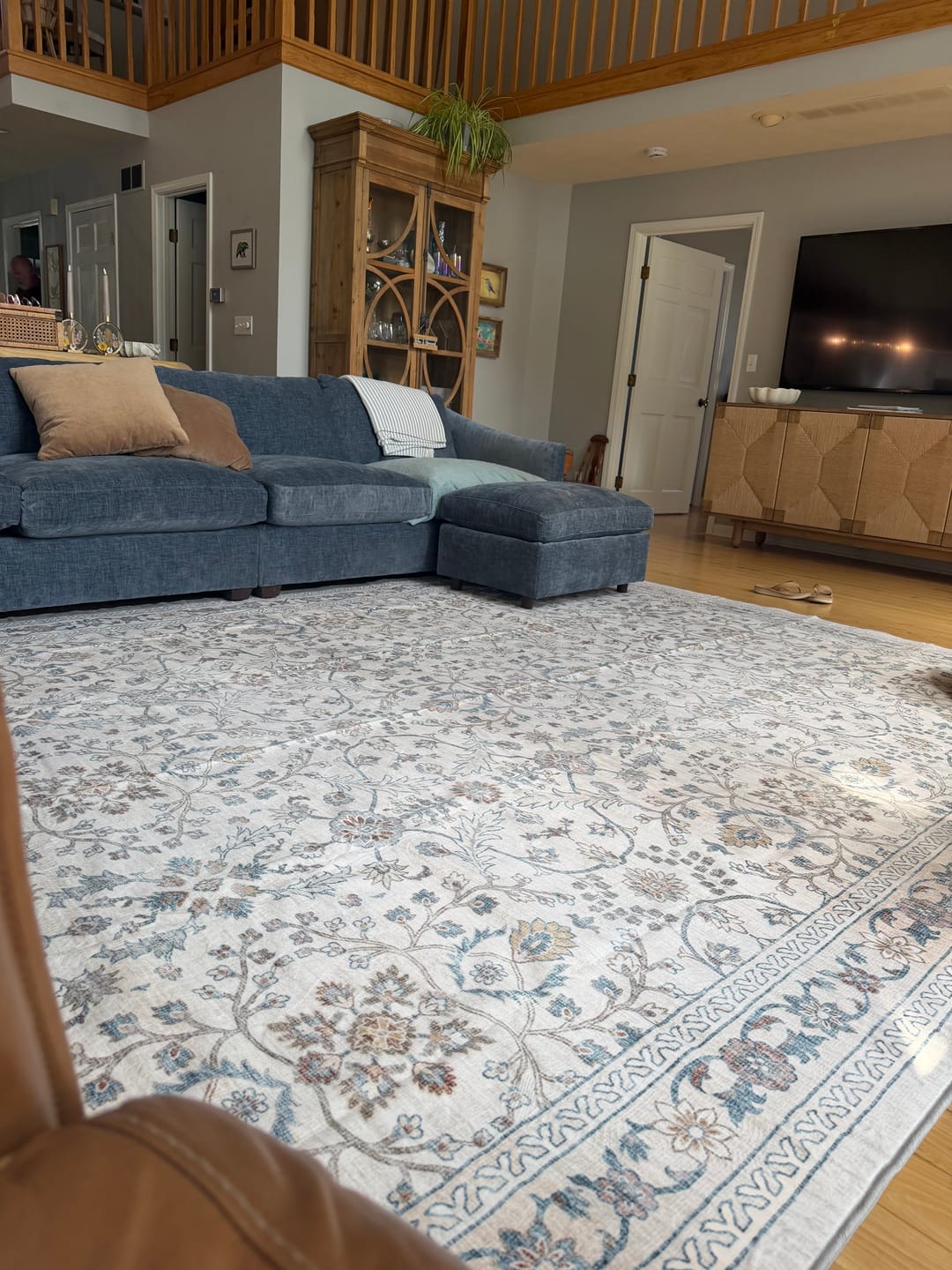 Customer photo review of Aster Washable Area Rug - Beige/White