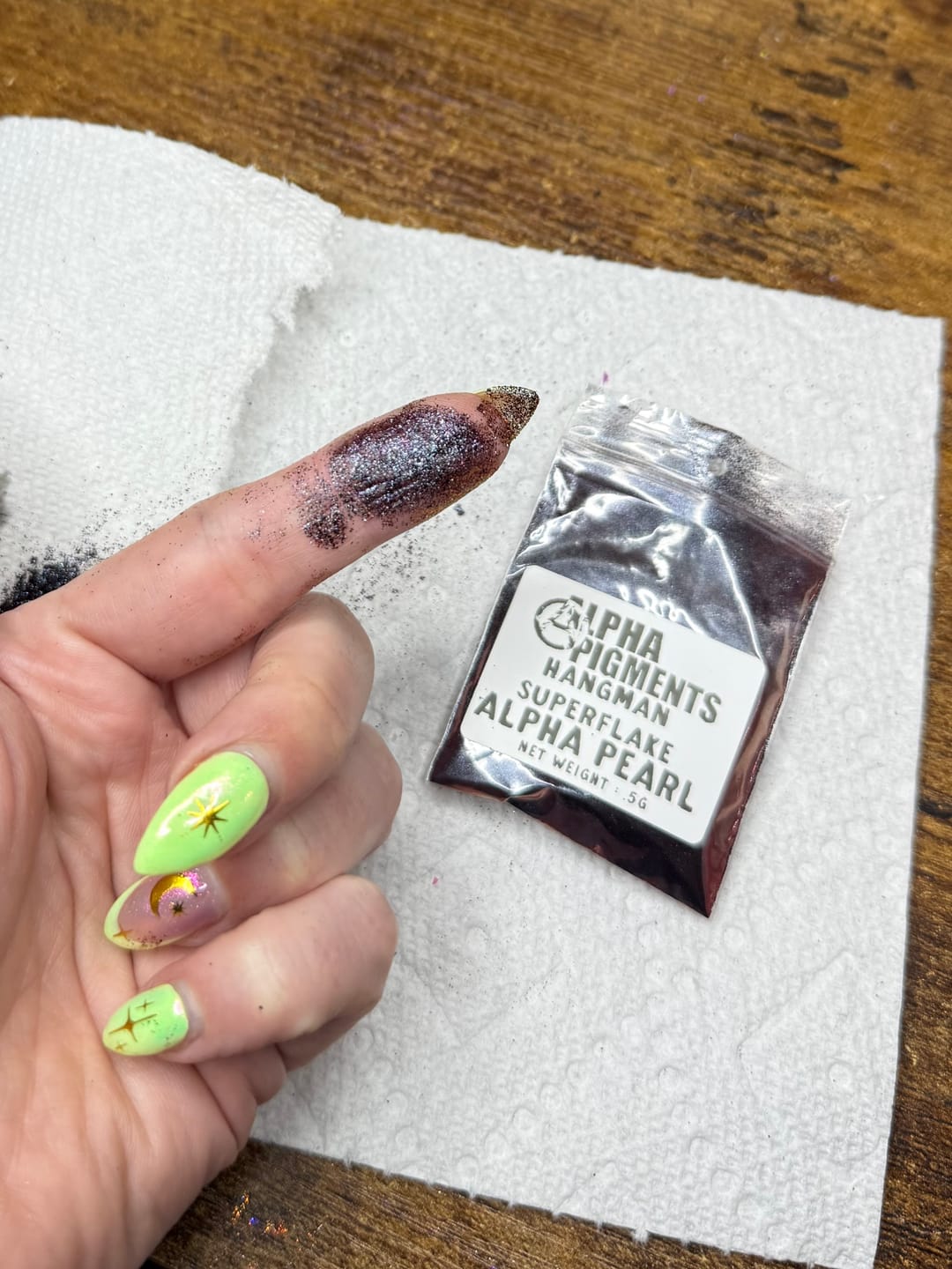 Customer photo review of Hangman SuperFlake Dry Pearl Pigment