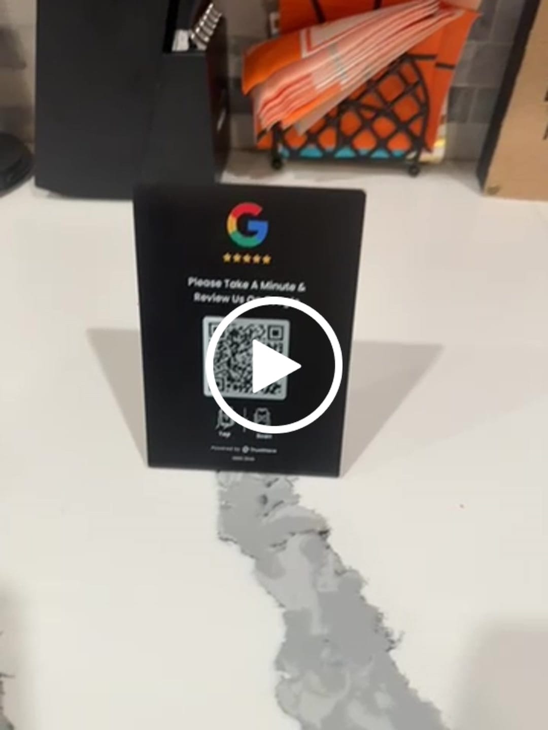 Customer video review of Google Review Stand (Medium)